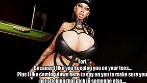 In the boob patrol game, Toricaprice showcases her big tits and ass during police-themed sex.