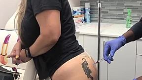 Blonde Client Gets Injection In Spa Session