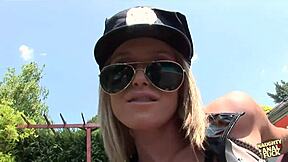 imagine a sexy police bitch bending over for deep assfucking and cum in mouth while her puffy clit gets licked by that hard cock