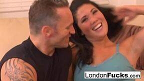 london keyes gets her big tits and ass fucked hard by brunette babe