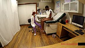 Jewel Undergoes Sports Physical With Nurse Tickling Feet And Pussy.