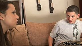 Mofozo Com - Brunette With Small 18+ Tits Is Getting Her Mouth Fucked