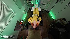 Redhead April O'Neil Delivers Deep Blowjob And Rides Huge Cock In TMNT Cosplay