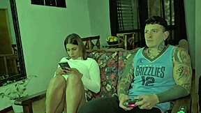 my stepsister surprises me with a deepthroat