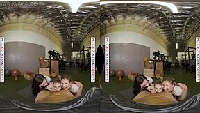 Naughty america sexy babes kyler quinn paige owens tag team gym stud