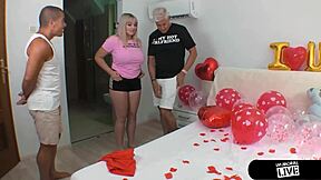 Lana surprises buddy with romantic fucking and riding while he's out