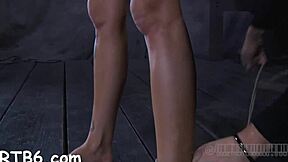 i watch gagged beauty with clamped nipples get wild joy in bound blowjob