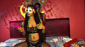 Slim Teen 18+s Tease with Self-Play Before Intense Foursome with Big Black Cocks