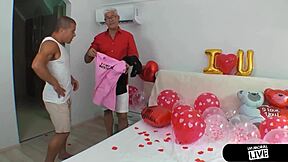 Lana surprises buddy with romantic fucking and riding while he's out