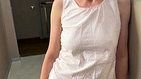 driver fucked my wife while she was stuck on the sofa, moaning loudly