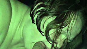 Milf rides foot while sucking huge cock