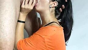 Girlfriend Gives Deep Blowjob To Wellington Prado's Big Cock