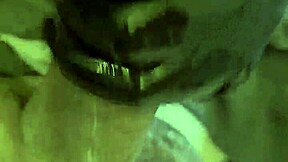 Goth tattooist offers to empty big balls with handjob during session