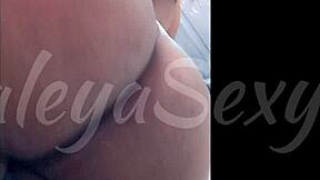 Slow motion huge tits model naked in shower for subscribers