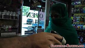 Arab Babe Sucks Black Rod