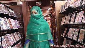 Arab Babe Sucks Black Rod