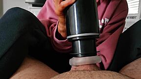 My amateur blonde wife uses masterbator on the horny mature neighbor