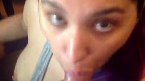 Nancy Miami Sucks That Huge Cock Wildly!