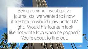 Our experiment with ultraviolet light in the bedroom, casual handjob fun