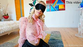 i see sky pierce bound in lingerie for submissive blowjob and facial