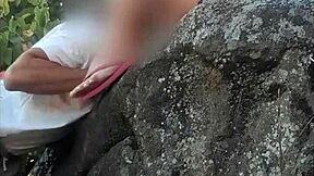 showing pussy on beach without panties during massage