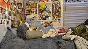 Hot 19-Year-Old Teen Uses Toys for Wet Pussy Fingering and Masturbation in Room