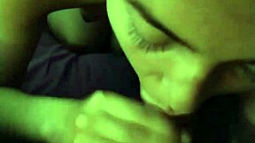 Couple's homemade session where he almost cums in her mouth