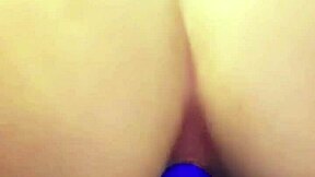 student with big ass craves cock, uses dildo instead