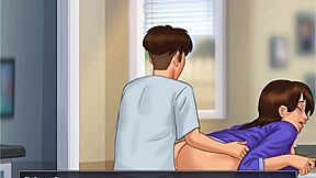 Давай поиграем - Summertime Saga: секс с Дебби на кухне