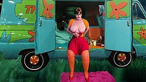 granny velma dinkley sucks superior cocks in gilf costume – deepthroat ready?