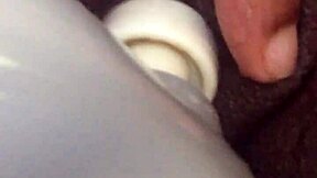 squirting ebony on the sofa with intense masturbation