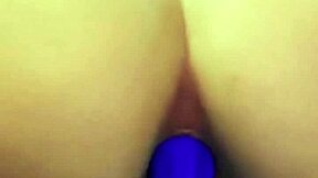 student with big ass craves cock, uses dildo instead