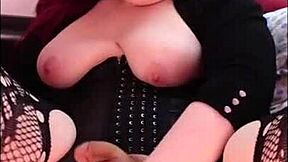 sexy bbw shemale cock sleeve gets cumshot