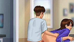 Lets Play - Summertime Saga Sex With Debbie In The Kitchen