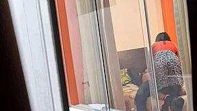 Mexican Nurse Miranda Riding Her Lover With Window Open!