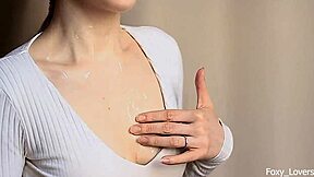 housewife ignores neighbor's big cumshot on face