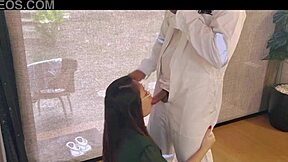 My wife squeezes my cock right when I get home from work