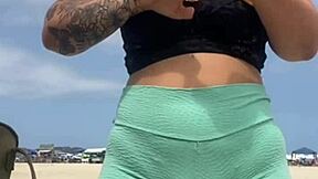 Novinho Wants Friend To Fuck Me Together On Beach Swollen Pussy