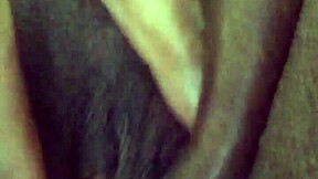 squirting ebony on the sofa with intense masturbation