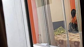 Mexican Nurse Miranda Riding Her Lover With Window Open!