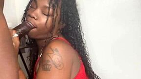 Stepbrother, let me suck your big black cock, says evil eater Keisha Minaj before cumshot.