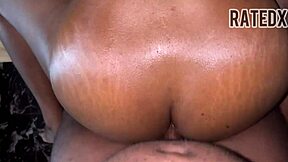 Hot Ebony Anal Fuck with Double Cumshot on Big Ass