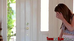 Hey, check this slutty teen getting a big cumshot