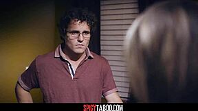 Brunette Girlfriend Sneaks Sex with Boyfriend in Doggystyle