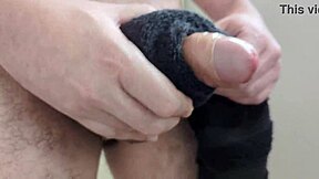 This Towel Feels So Real Massive Cumshot In Bathroom Solo