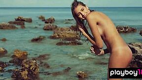 shy but yet totally free spirit teen 18+ katrine pirs slips out of her bikini