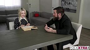 Tiny Blonde Goth Girl Feels Shy During Deepthroat Sex Ed