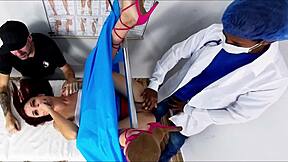 doctor inseminates housewife from behind cuckold