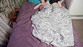 Woke up excited and woke up my husband with a handjob morning fuck position 69 and mutual masturbation from a young 18+ couple