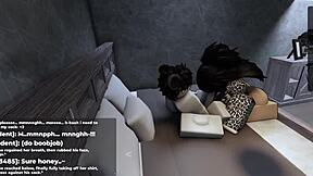 seductive roblox office girl lures me into late-night fuck